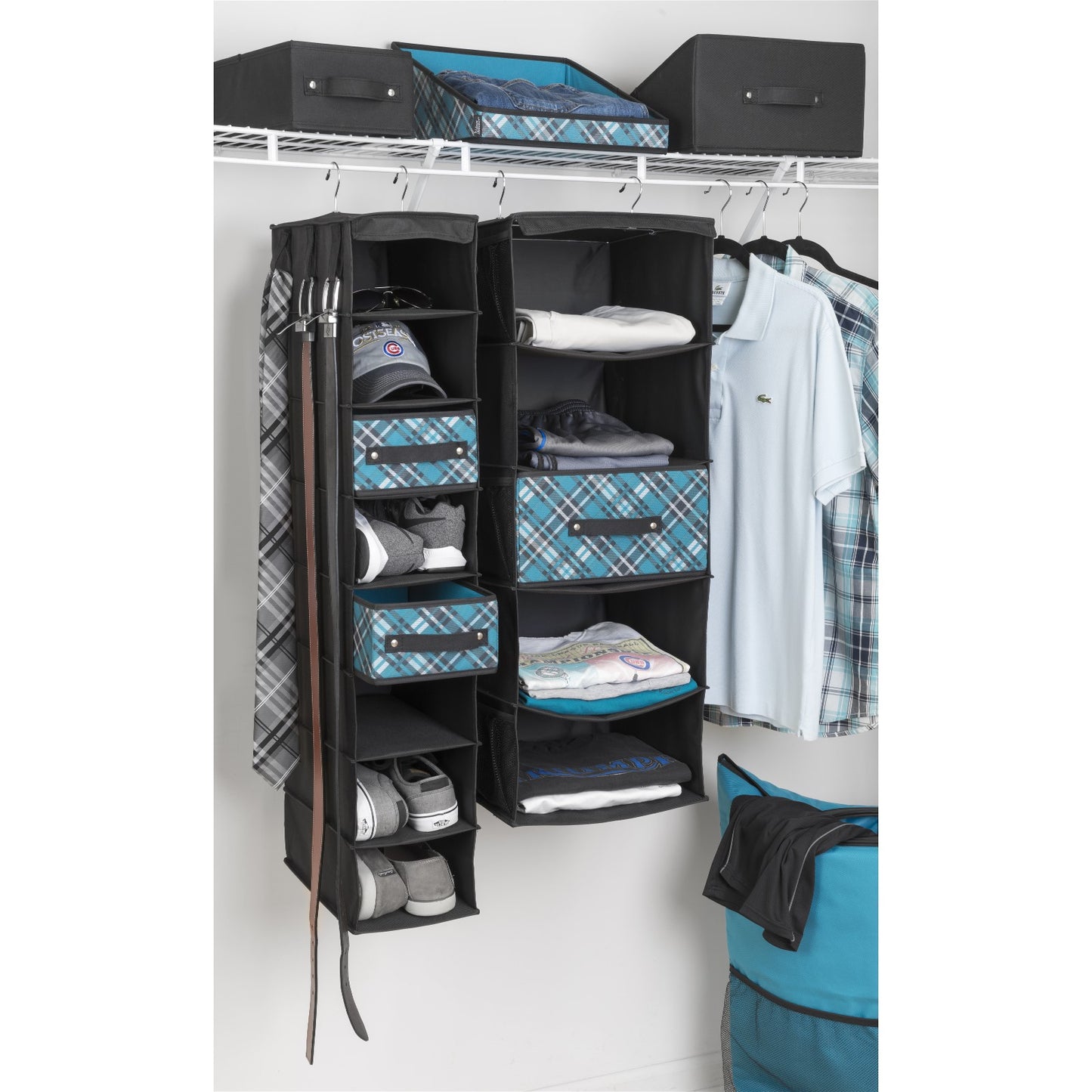 8-Shelf Closet Organizer with Removable Drawers