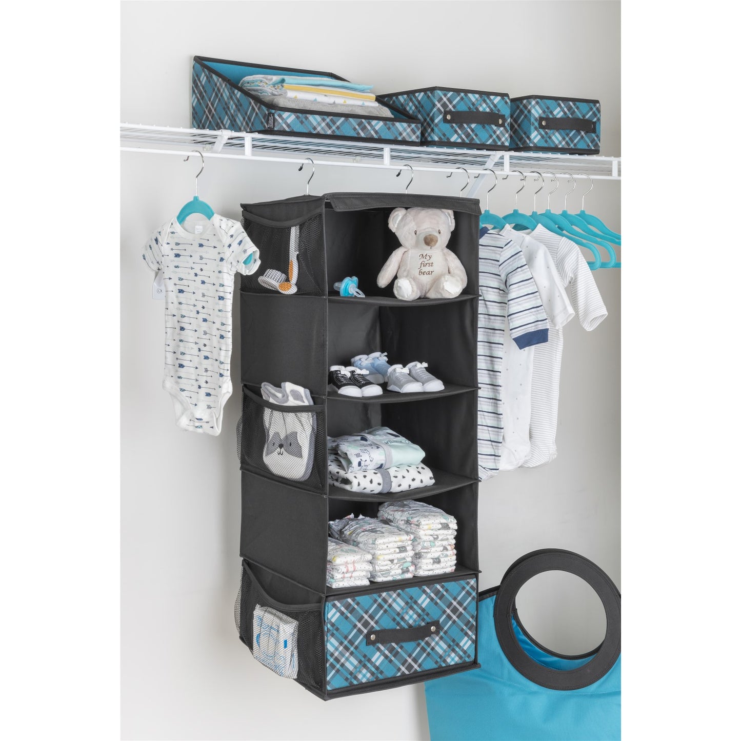 Youth Space-Saving Hangers - Set of 10 - Teal