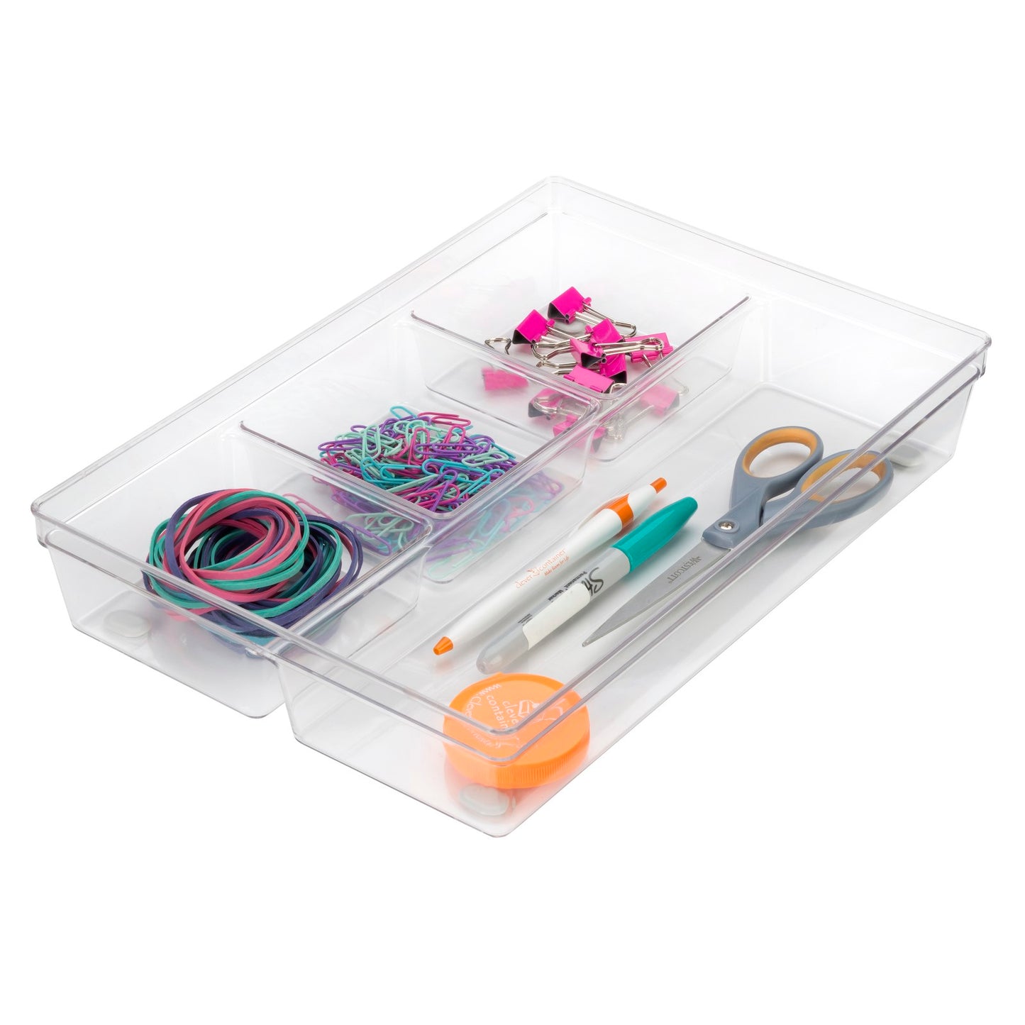 4-Compartment Clear Tray