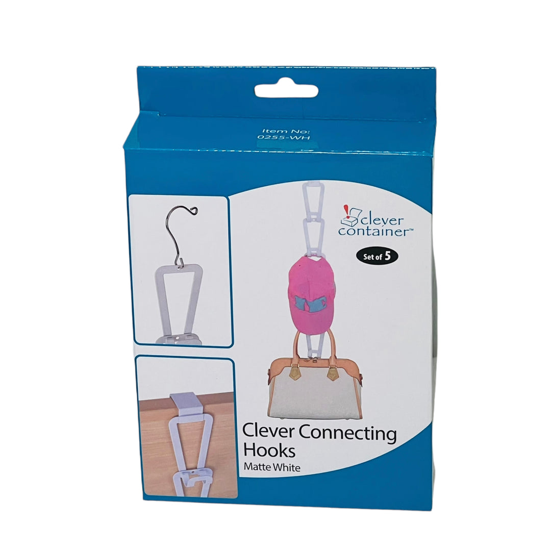 Clever Connecting Hooks - White - Set of 5